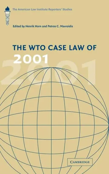 Cover of The WTO Case Law of 2001