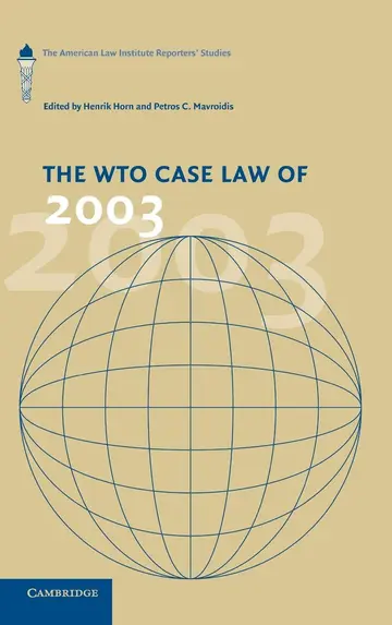Cover of The WTO Case Law of 2003