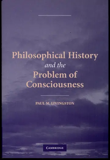 Cover of Philosophical History and the Problem of Consciousness