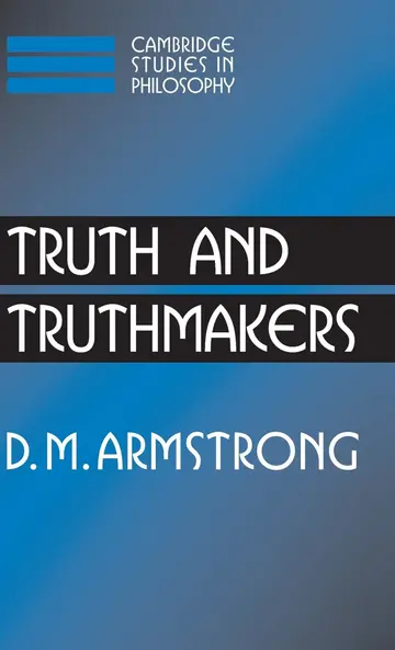 Cover of Truth and Truthmakers