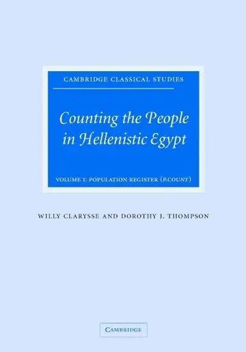 Cover of Counting the People in Hellenistic Egypt 2 Volume Hardback Set