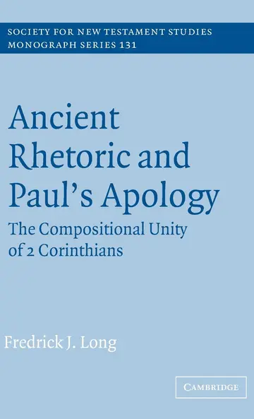Cover of Ancient Rhetoric and Paul`s Apology
