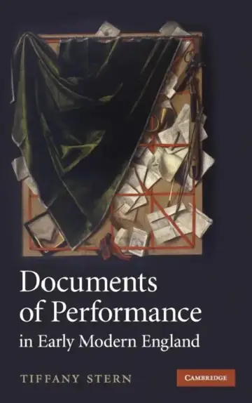 Cover of Documents of Performance in Early Modern England