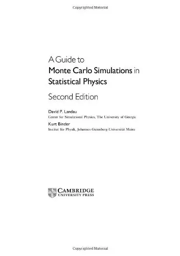 Cover of A Guide to Monte Carlo Simulations in Statistical Physics