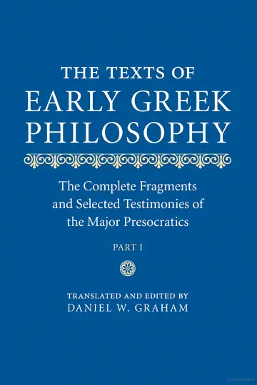 Cover of The Texts of Early Greek Philosophy