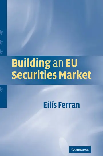 Cover of Building an EU Securities Market
