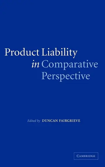 Cover of Product Liability in Comparative Perspective