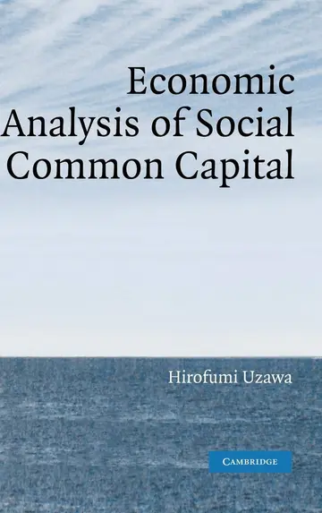 Cover of Economic Analysis of Social Common Capital