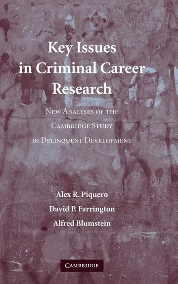 Cover of Key Issues in Criminal Career Research
