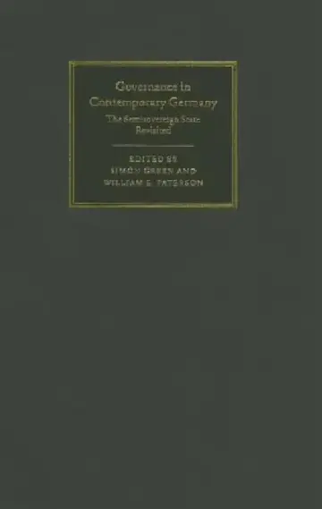 Cover of Governance in Contemporary Germany