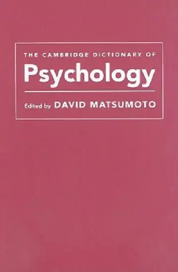 Cover of The Cambridge Dictionary of Psychology