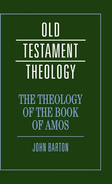 Cover of Theology of the Book of Amos