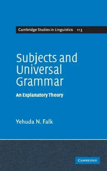 Cover of Subjects and Universal Grammar