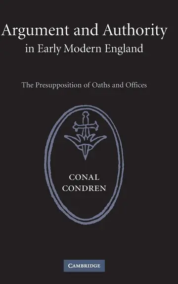 Cover of Argument and Authority in Early Modern England