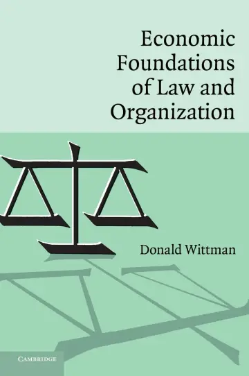 Cover of Economic Foundations of Law and Organization