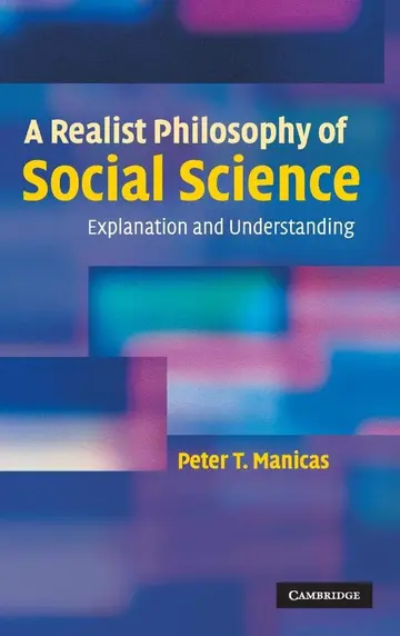 Cover of A Realist Philosophy of Social Science