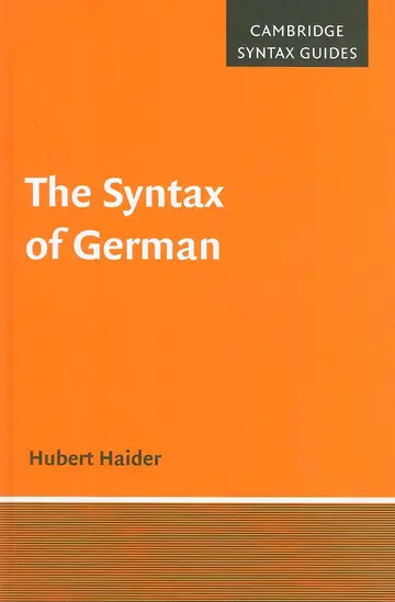 Cover of The Syntax of German