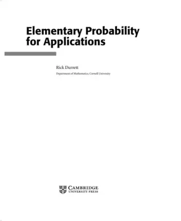 Cover of Elementary Probability for Applications