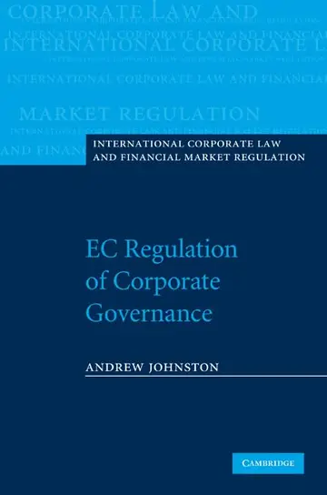 Cover of Ec Regulation of Corporate Governance