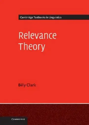 Cover of Relevance Theory