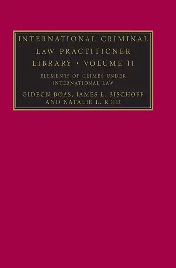 Cover of International Criminal Law Practitionar Library - Vol.2