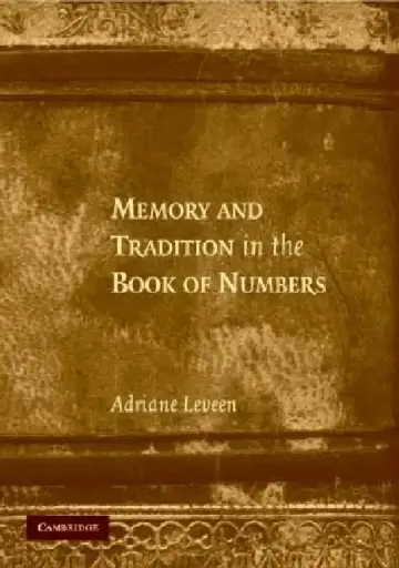 Cover of Memory and Tradition in the Book of Numbers