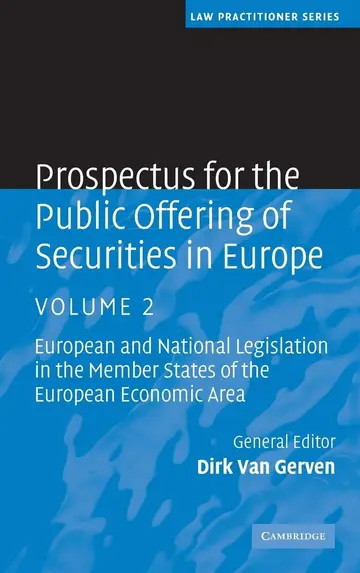 Cover of Prospectus for the Public Offering of Securities in Europe