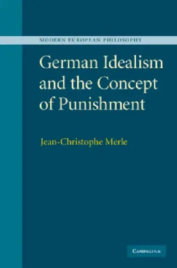 Cover of German Idealism and the Concept of Punishment