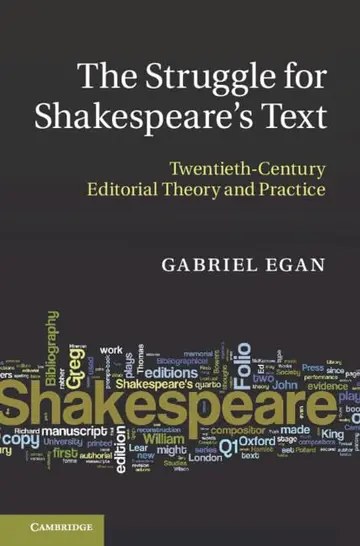 Cover of The Struggle for Shakespeares Text