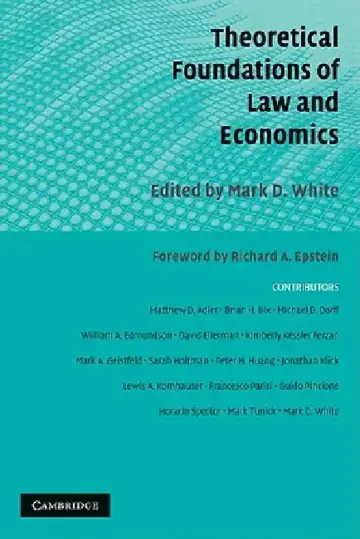 Cover of Theoretical Foundations of Law and Economics