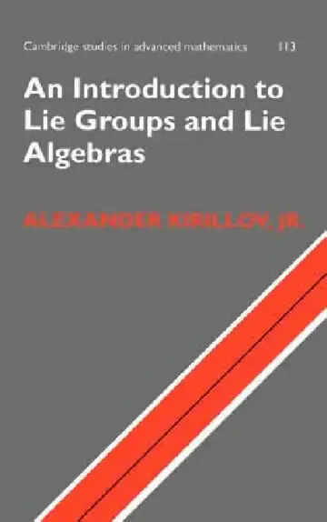 Cover of An Introduction to Lie Groups and Lie Algebras