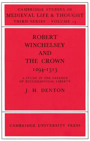 Cover of Robert Winchelsey and the Crown 1294–1313