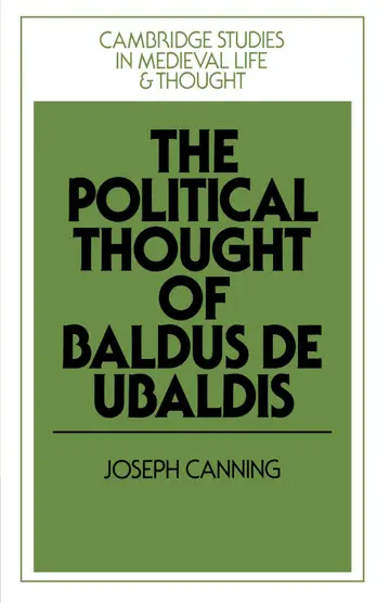 Cover of The Political Thought of Baldus de Ubaldis