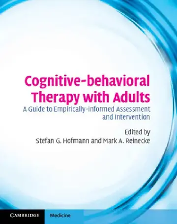 Cover of Cognitive-behavioral Therapy with Adults