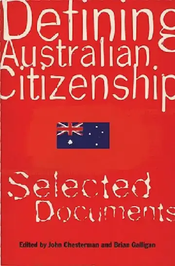 Cover of Defining Australian Citizenship
