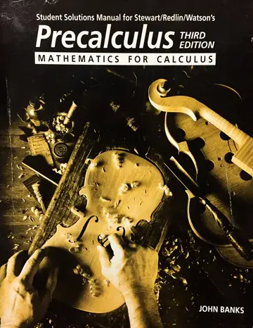 Cover of Student Solutions Manual for Stewart/Redlin/Watson's Precalculus