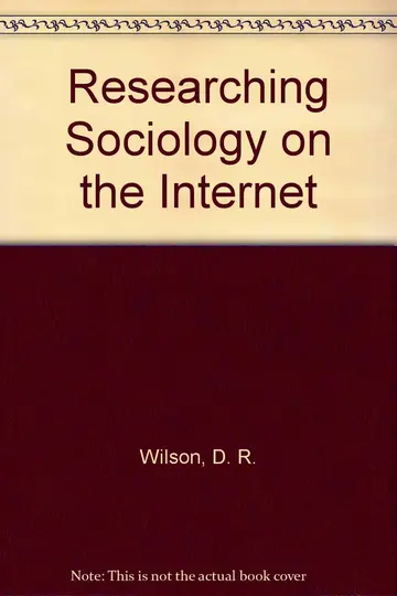 Cover of Researching Sociology on the Internet