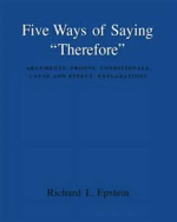 Cover of Five Ways of Saying "Therefore"
