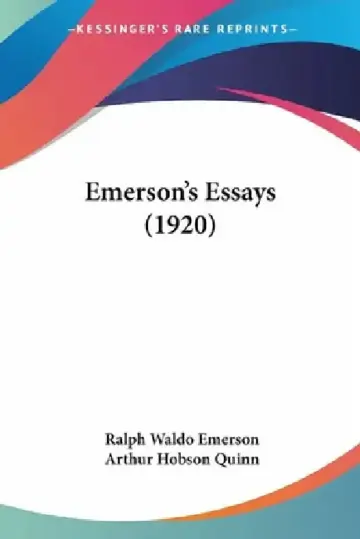 Cover of Emerson's Essays (1920)