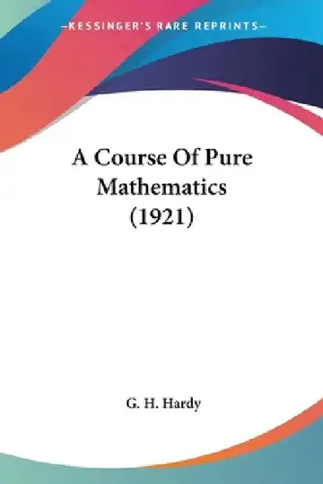 Cover of A Course Of Pure Mathematics (1921)