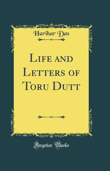 Cover of Life and Letters of Toru Dutt