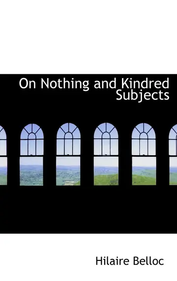 Cover of On Nothing and Kindred Subjects