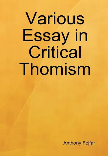Cover of Various Essay in Critical Thomism