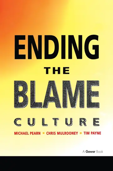 Cover of Ending the Blame Culture
