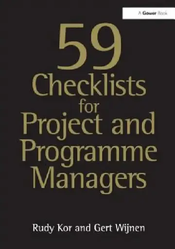 Cover of 59 Checklists for Project and Programme Managers