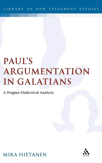 Cover of Paul's Argumentation in Galatians