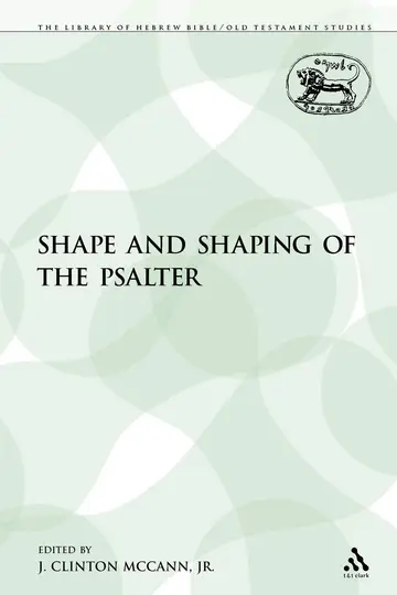 Cover of Shape and Shaping of the Psalter