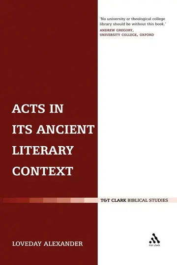 Cover of Acts in Its Ancient Literary Context