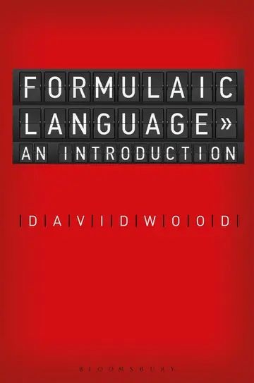 Cover of Fundamentals of Formulaic Language