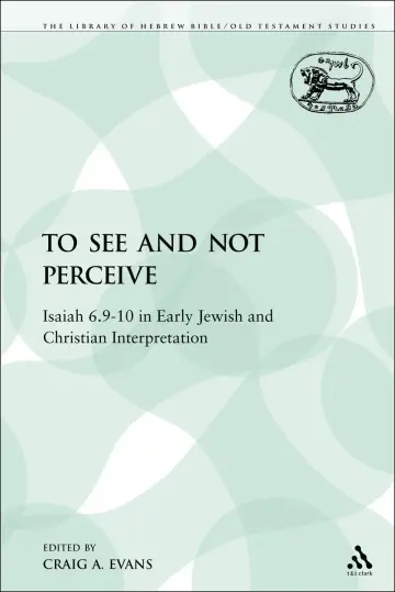 Cover of To See and Not Perceive
